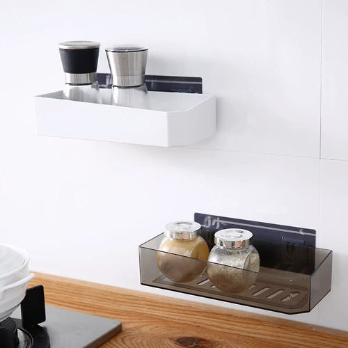 Домашняя настенная пластиковая стеллаж для хранения ванной комнаты без перфоратора стеллаж для мытья посуды бесследная настенная полка для хранения в ванной комнате