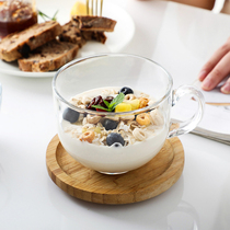 Home Clear glass water Cup breakfast cup salad bowl household glass drink cup fruit juice cup Milk Cup