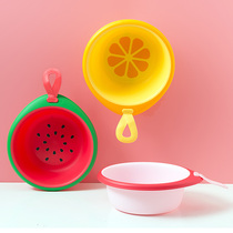 Home cartoon fruit baby washbasin thickened plastic basin baby children cute butt wash fart small basin