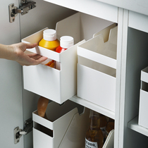 Home desktop storage cabinet storage box kitchen Japanese drawer storage box sundries seasoning storage rack