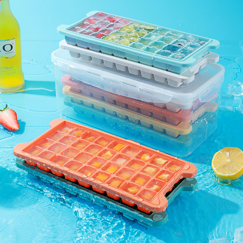 Home Ice Rink Freezers Ice Hockey Homemade Deities Home Silicone Gel Ice-making Cartridges Lid Frozen Ice Cubes Molds