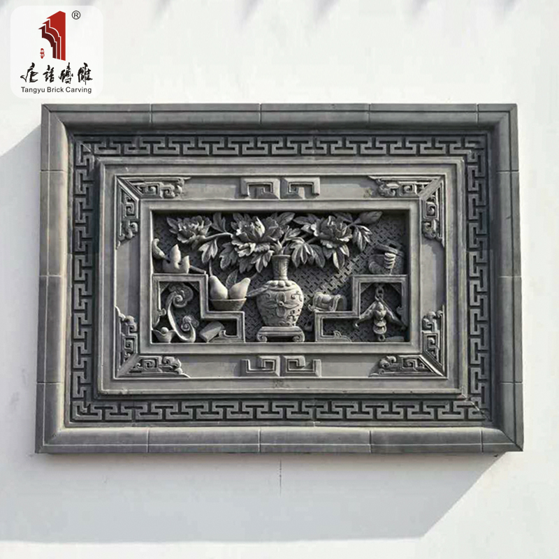 Tang language antique blue brick line Chinese-style border shadow wall decorative skirting board exquisite top line outer rounded brick Yin corner line