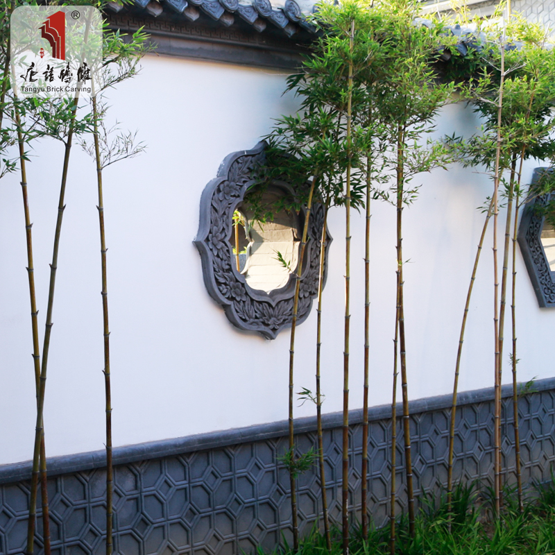 Tang brick carved Chinese antique green brick wall decoration flower hollow window shadow wall decoration ornament GY851