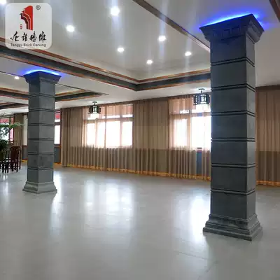 Tang language brick carving Chinese antique decoration line wall line top line tea house decoration plain line double corner brick 5cm