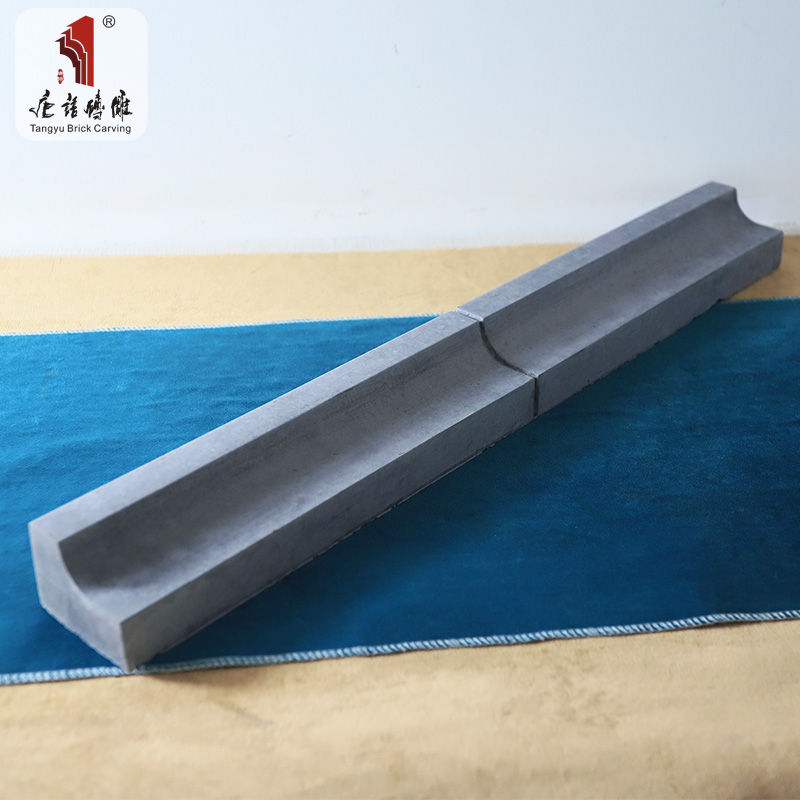 Tang-language brick carved small green brick line with rounded corners flower imitation ancient brick sculpted wall waist line Chinese courtyard closeted edge 60MM