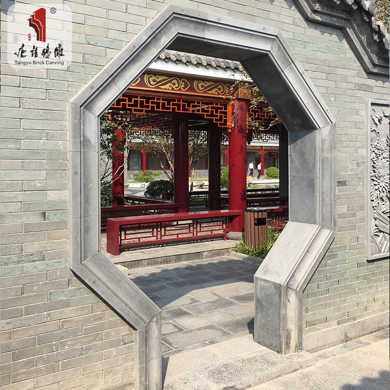 Tang-language old brick Chinese imitation ancient ancient building brick carved with wall and windows and doors and windows lines four courtyard courtyard decorated with green brick-Taobao