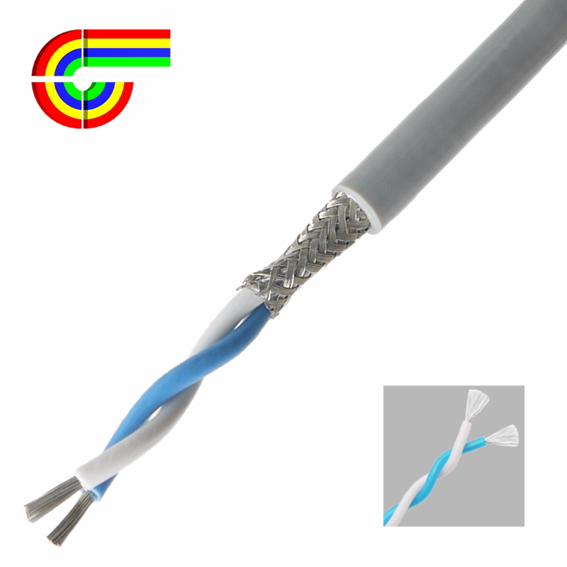 Rvsp 2-Core 1 Square Meters National Standard Twisted Double-Layer Shielded Tinned Conductor Rs485 Line Communication Cable Tax Included in Stock