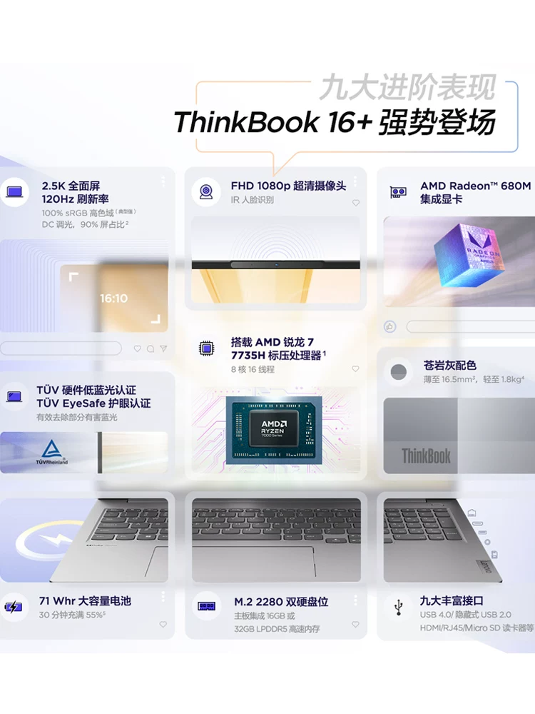 Lenovo, light and thin laptop for students, AMD ryzen R7 processor, RTX5060, business version, thinkpad