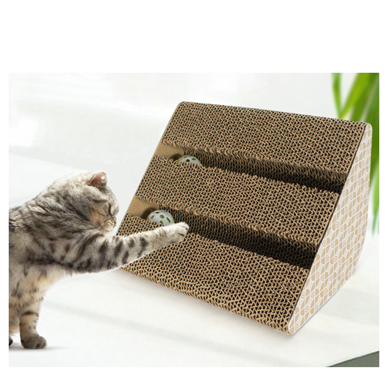 Cat cat's nest against wall triangle bell grinding corrugated cat paw pot cat toy without chips