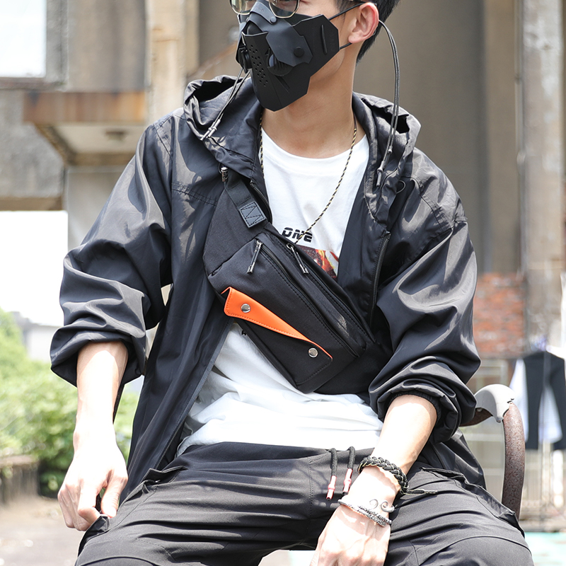 Purse Strings Male Tide Card Multifunction Sports Small Backpack Casual Satchel Bag Men's Single Shoulder Bag Chest Bag Running Men's Bag Youth-Taobao