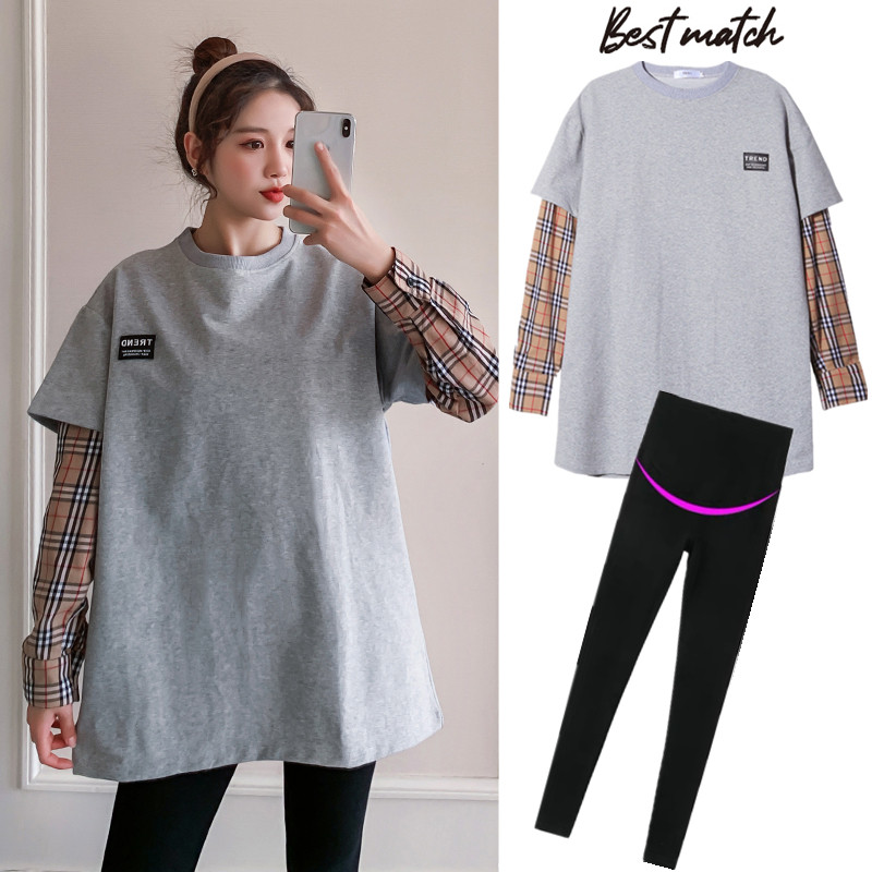 Pregnant Woman Spring Dress Suit Fashion Women 2022 Fashion style Blouse Foreign Spring Outings Spring Autumn Clothing for Belly Clothes