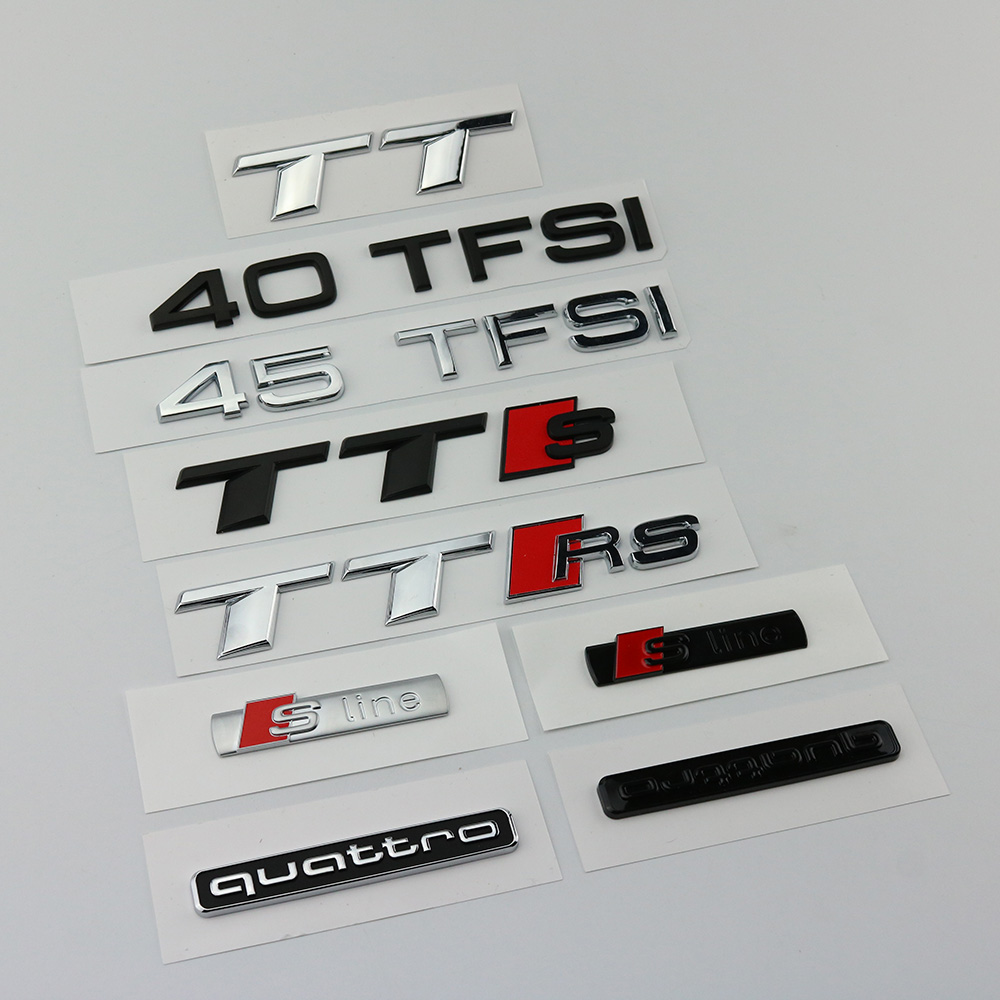 New Audi TT car standard TTS TTRS rear tail mark 40TFSI 45TFSI modified word mark car sticker sline side mark