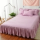 Single bed váy Bắc Âu bông rửa sạch bông công chúa gió rắn màu bông nệm bảo vệ Khăn 1,5 m 1,8 - Váy Petti