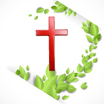 New Christian Church Church family meeting point Solid Wood Red Cross 46 cm