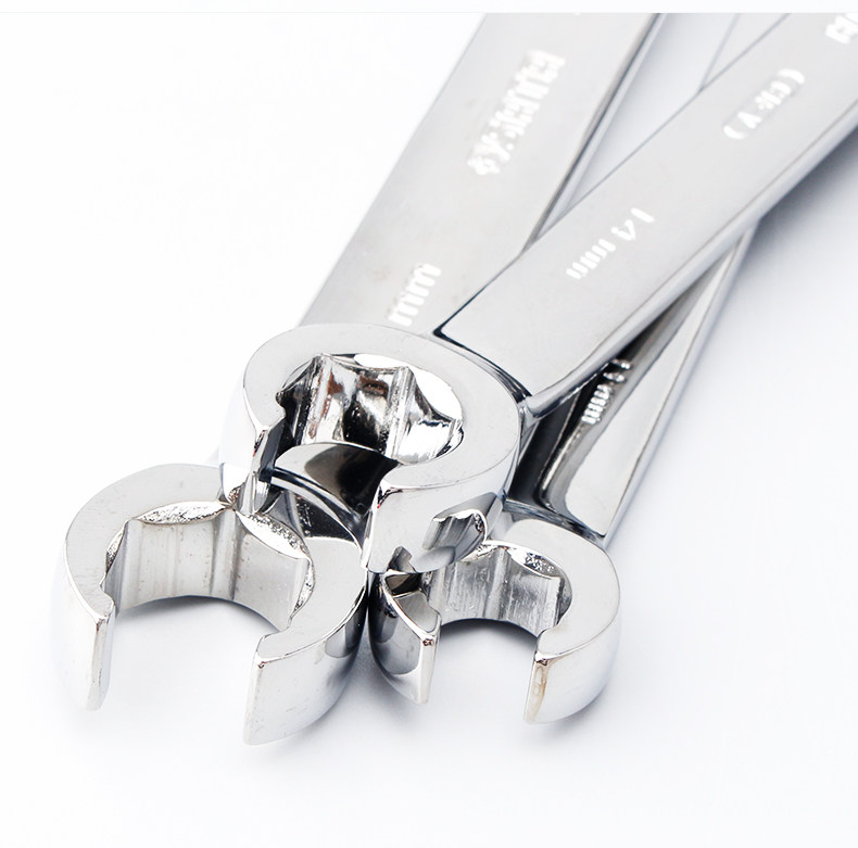 Ключ разводной 世达工具3件全抛光油管扳手套装09031-09032英制开口扳手两用扳手 Sata