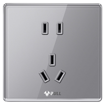 Bull Acrylic Switch Socket Glass Panel Five Holes 86 Type Wall Switch Panel Home Cream Wind G62