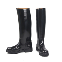 Ceremonial boots Russian-style equestrian boots thick cowhide inside and outside high-top mounted police boots motorcycle boots round toe large tooth sole customized