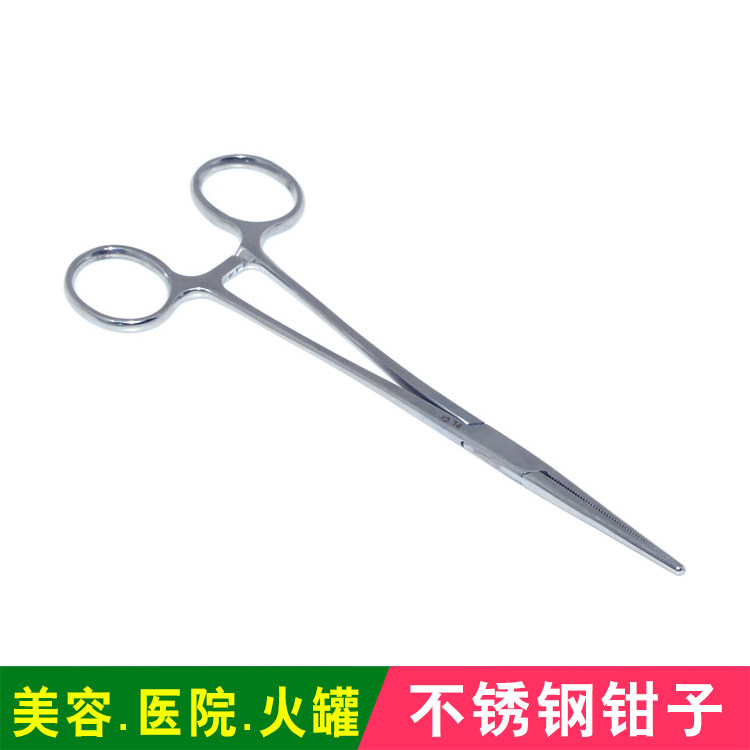 Stainless Steel Tourniquet Cupping Nippers With Tweezers Fire Tank Pliers Pets Surgery Pliers Alcohol Pincers Straight Hair Cosmetic Pliers