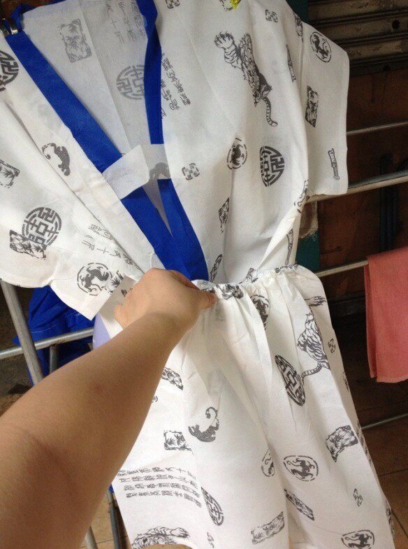 Disposable bath sweaty sweaty clothes male cotton fabric bath clothes disposable sweat steaming suit foot bath beauty men and women