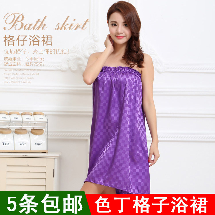 Beauty salon tube top bath skirt women's sweat steaming suit hotel bathrobe bathrobe wrapped chest massage sauna customer clothes