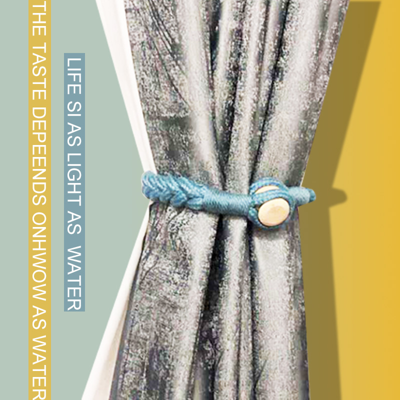 Simple modern cotton rope magnet Curtain buckle strap retractable belt Curtain buckle tied strap Rope tied yarn pair