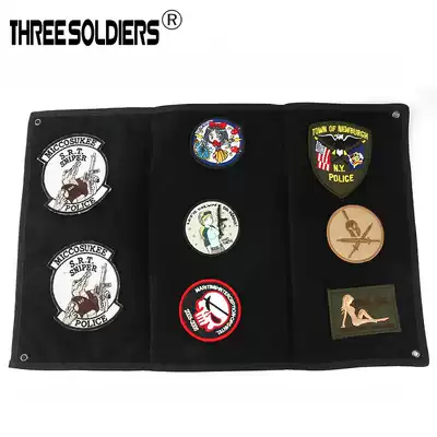 Tactical Velcro armband display hanging cloth epaulettes collection folding military fan style cloth