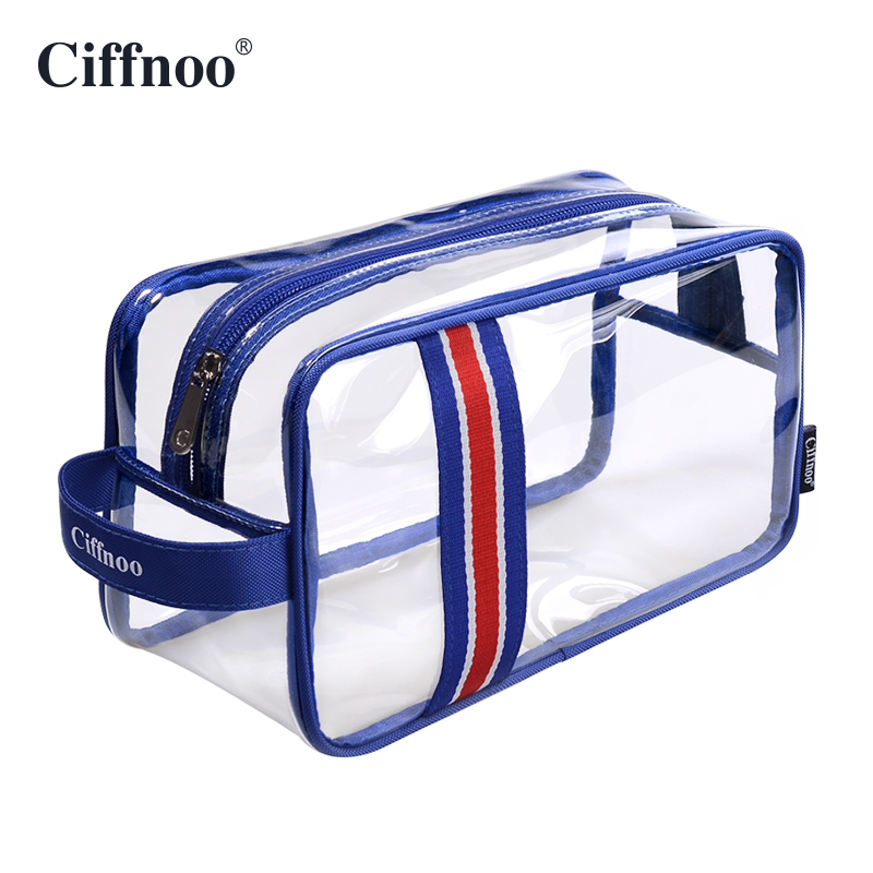 Ciffnoo wash bag Men's travel storage bag Small transparent waterproof fitness bath bag Cosmetic bag Portable