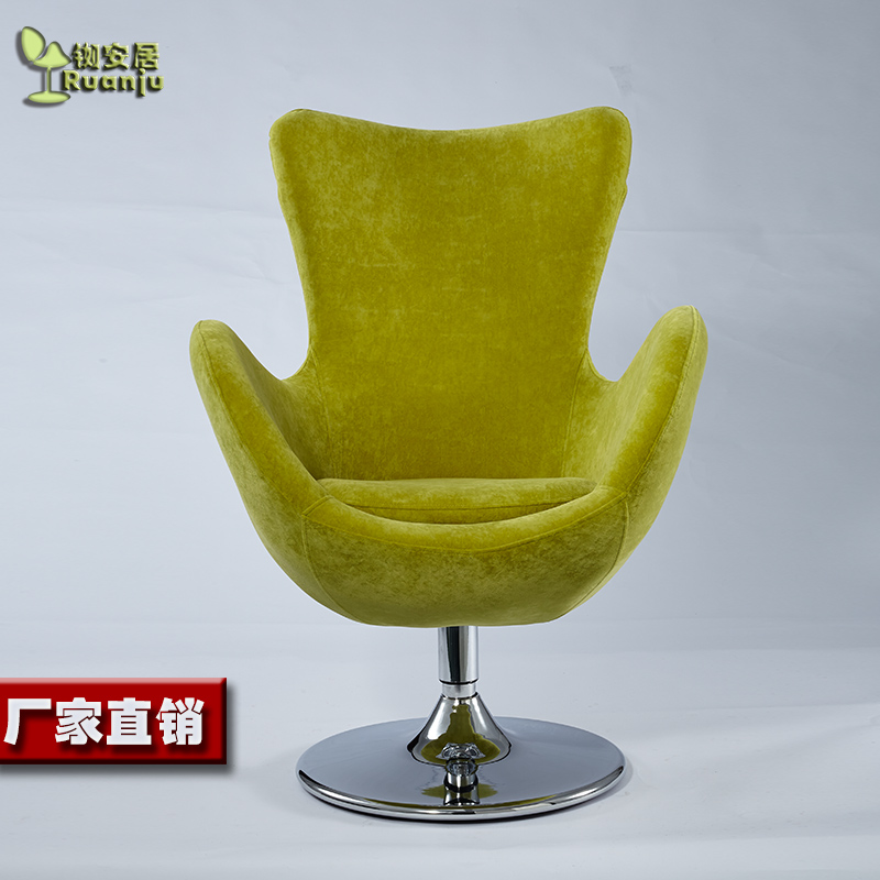 Manufacturer direct sales brief modern wind small household type cloth art single sofa Living room Chair metal turn light and luxurious B151