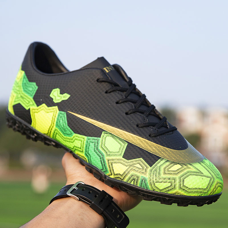 Soccer shoes male C Ronaldo broken nails AG long nails Mbappe children's indoor assassin high tube tf mandarin duck student training shoes