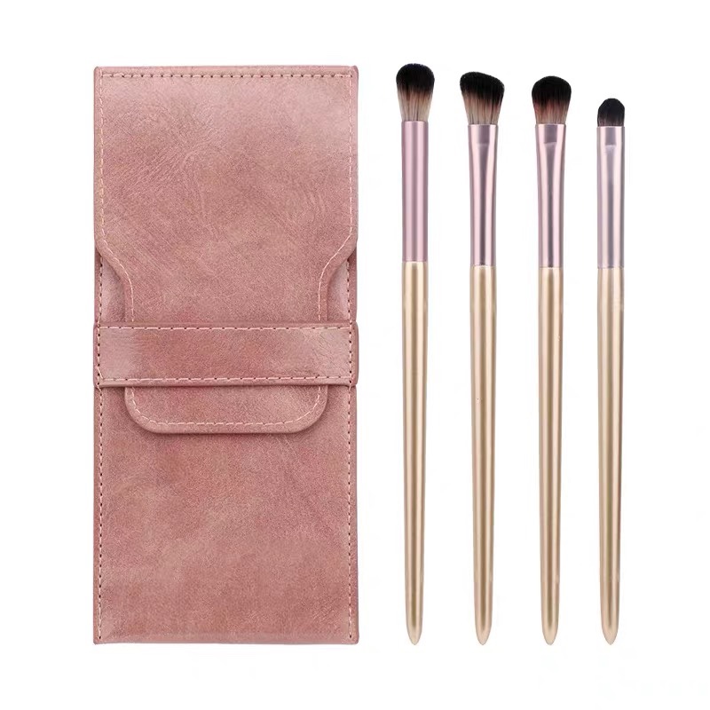 Send brush bag Cangzhou small grape eye shadow brush 4 sets of details brush smudging brush nose shadow brush scratching powder strong not eye-catching