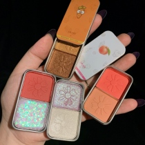 Clearance ins Super fire fruit hard candy two-color eye shadow makeup plate dumb pearlescent gel fine flash white students