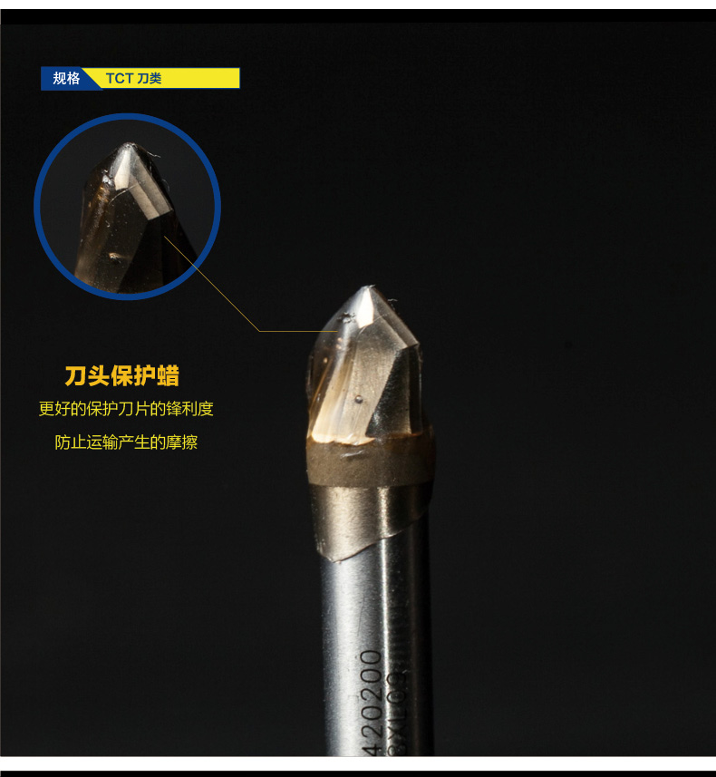 Máy cắt lưỡi Chuanmu TCT V-dao 1/4 * 1/2 chế biến gỗ công cụ cắt chuyên nghiệp dao phay T0304 - Dụng cụ cắt mũi khoét hợp kim