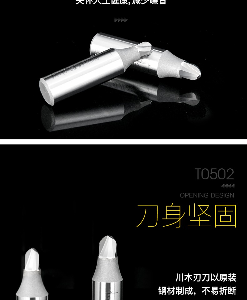 lưỡi cưa mỏng Lưỡi dao Chuanmu Gia công khắc CNC TCT dao đáy tròn 1/24 chế biến gỗ chuyên nghiệp Lưỡi dao cắt thẳng 23T0502 - Dụng cụ cắt mũi khoét lỗ tròn