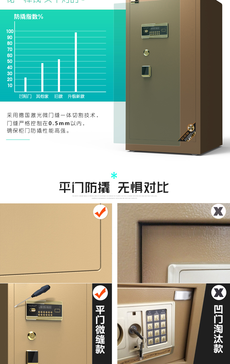 Văn phòng an toàn tại nhà Na Naisi lớn 1,2 m 120cm mật khẩu vân tay cao đơn cửa giường nhỏ vào tường tất cả thép chống trộm két an toàn hộp ký gửi an toàn - Két an toàn két sắt toàn cầu