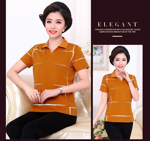 Bộ đồ thể thao trung niên nữ mùa hè quần tay ngắn thể thao nữ mùa hè quần áo thể thao cỡ lớn - Thể thao sau quần áo the thao nam mùa hè