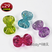 47mm children color acrylic bow shape toy girl beautiful DIY hair accessories leather band accessories toys