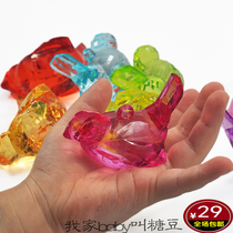 Large acrylic crystal clear bird Sparrow-shaped childrens jewelry pendant gemstone toy children gift