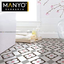 Pink little fresh and cute little flowers 300x300 Flower brick Nordic anti-slip bathroom Balcony Children Bedroom Ground Brick