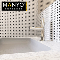 Eurostyle Black White Mosaic Bathroom Wall Tile Toilet Ground Basket Textured Mosaic Parquet Floor Tiles