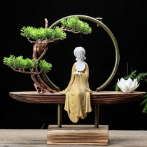 Creative ceramic maid tea pet tea art ornaments home porch decorations Zen crafts tea room tea table decoration