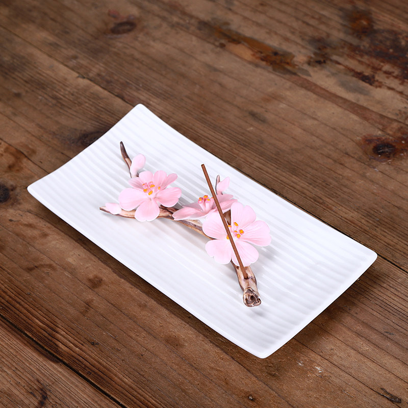 Creative Ceramic Line Incense inserts Incense Stove Accessories Home tea Pendulum Pieces Adornment Zen hand knead Ceramic Flowers Lavender Furnaces
