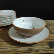 Hand-painted ceramic tea coaster creative home kung fu tea set heat insulation pad round cup holder pot mat tea ceremony spare parts