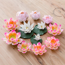 Ceramic tea pet Zen hand pinching lotus tea ceremony ornaments lotus fragrance seat kung fu tea table decoration tea play
