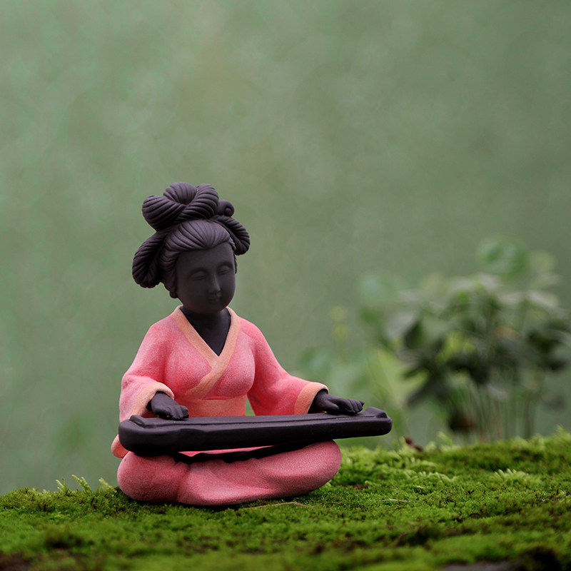 Boutique Purple Sand Waiter Tea Darling Creative Living Room Small Pendulum Pieces Color Cassero Chess and Painting Tea Trail Furnishing Tea Table Decorations