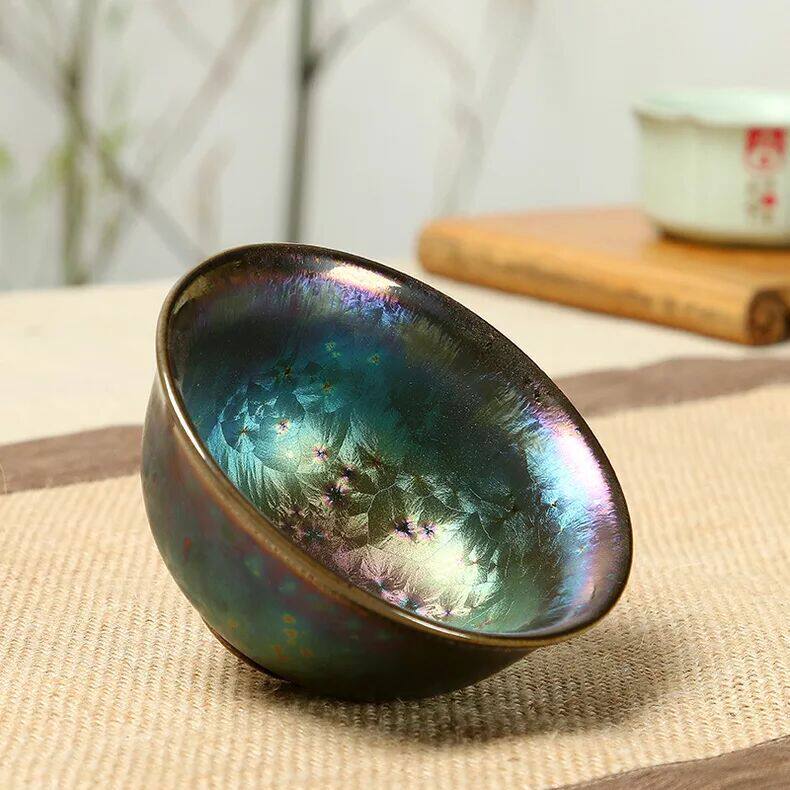 Ceramic Flair Seven Color Glazed Master's Cup Rainbow build Bamboo Cup Single Cup New Tasting Cup Tianmu Tea Brews