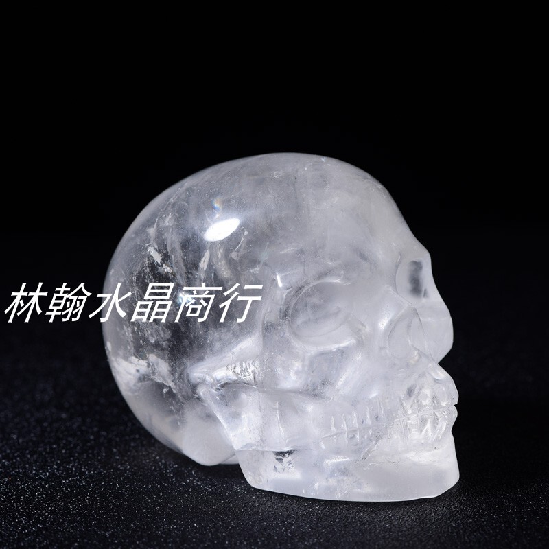 Hot-Selling Natural White Crystal Skull Ornaments, Alien Head DIY Carving Ornaments, Skull Crafts Ornaments