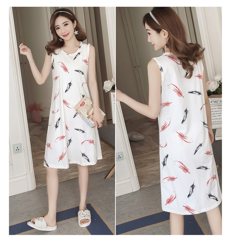 Váy ngủ mùa thu nữ mùa xuân và mùa thu dài tay áo ngọt ngào dễ thương béo mm lỏng cỡ lớn phiên bản Hàn Quốc của bộ đồ ngủ mùa thu dài shop đồ lót đẹp giá rẻ