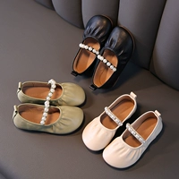 Весенняя детская обувь для принцессы для кожаной обуви, коллекция 2021, тренд сезона, мягкая подошва