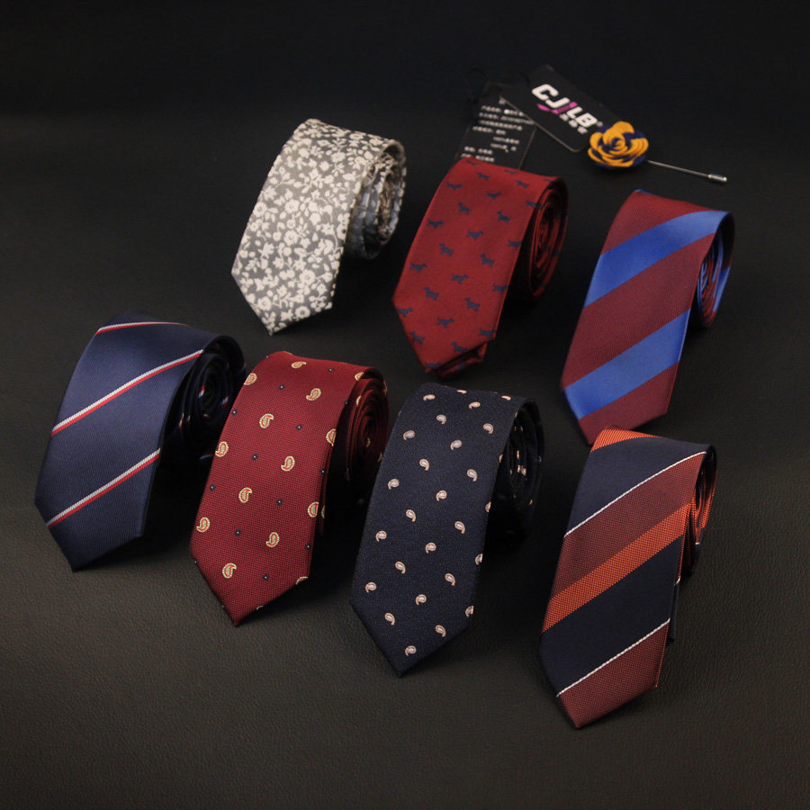 Men's 6 cm-tie business positive dress wedding groom tie gift box Korean version Inron Leisure Chauer