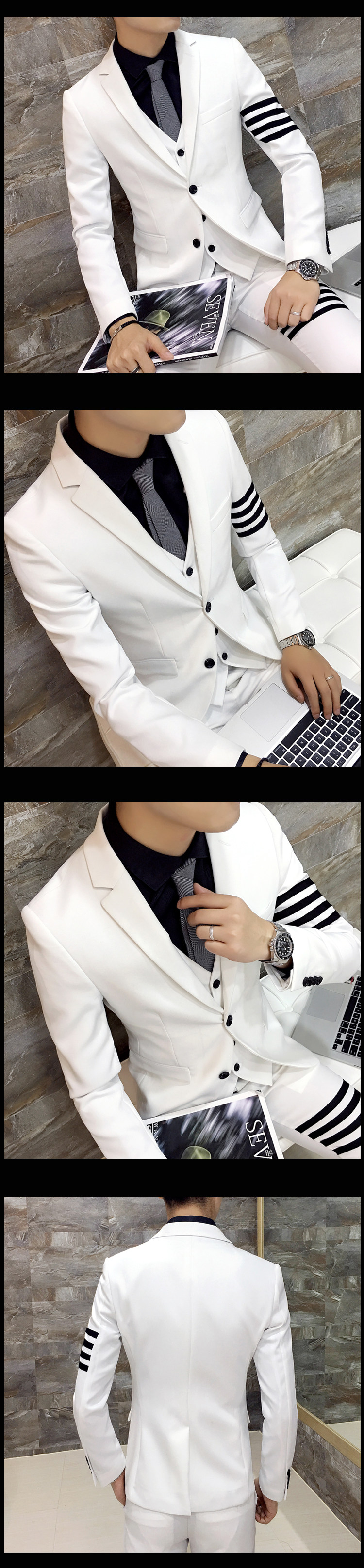 Costume homme en polyester pour Quatre saisons - Ref 1550821 Image 11